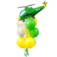 Фігури з кульок на день народження, зелений вертоліт