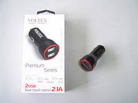 Автомобильное зарядное устройство Voltex Premium VTA-1212 2.1A 2 Usb Black