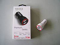 Автомобильное зарядное устройство Voltex Premium VTA-1212 2.1A 2 Usb White