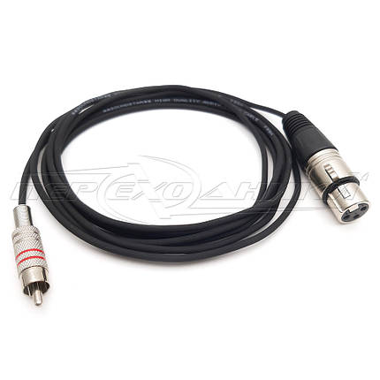 Кабель RCA (тюльпан) на XLR 3 Pin в екрані (мама), фото 3