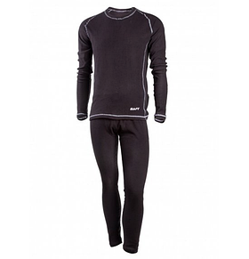 Чоловіча термобілизна з флісу BAFT X-Line MEN чорна S (Чоловічий комплект термобілизни)