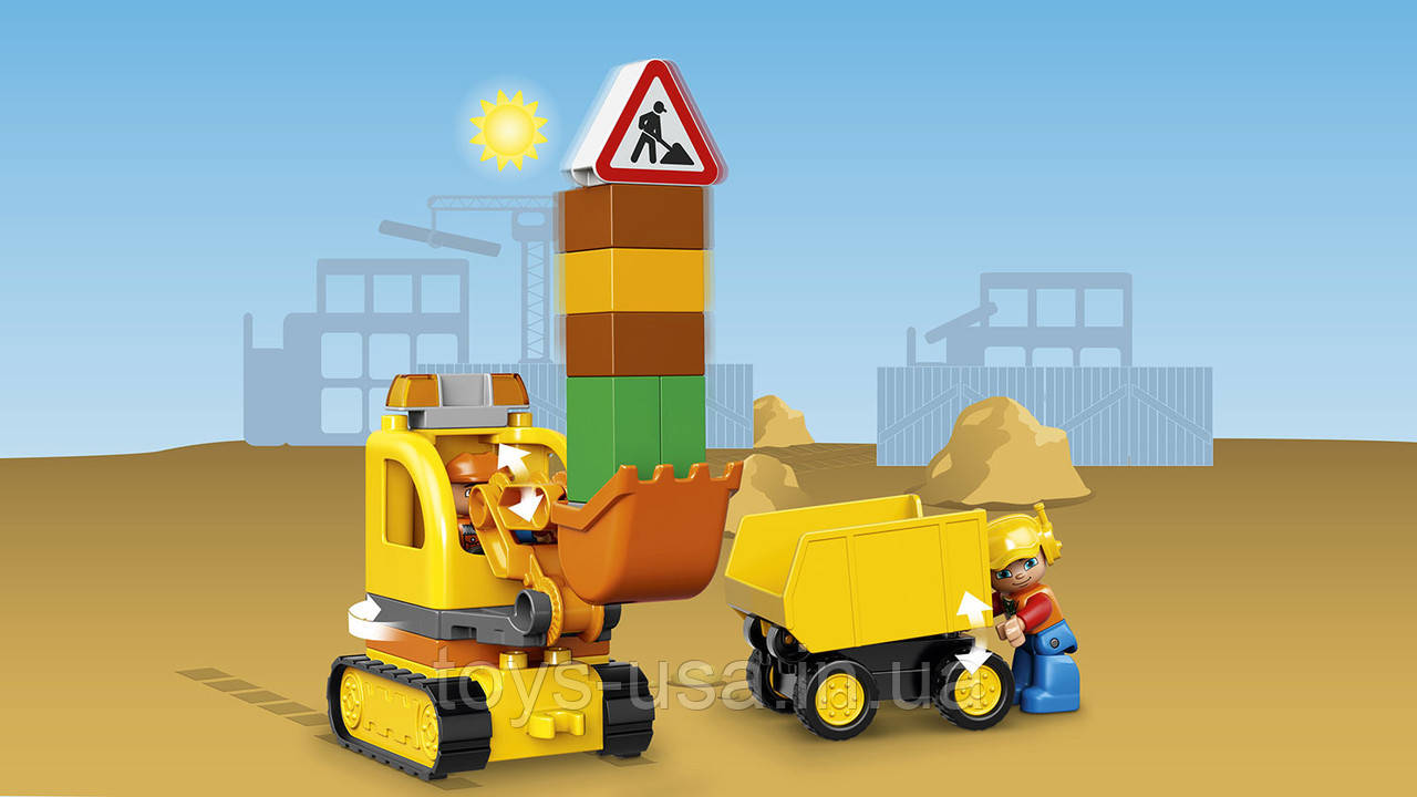 Duplo truck & cheap tracked excavator 10812