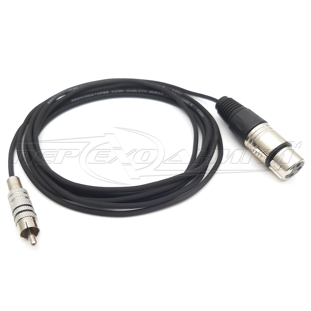 Купить Кабель RCA (тюльпан) на XLR 3 Pin в экране (мама), цена 150 ...