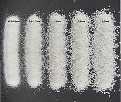 Мармуровий білий пісок. Фракції 0.13 мм - 10мм