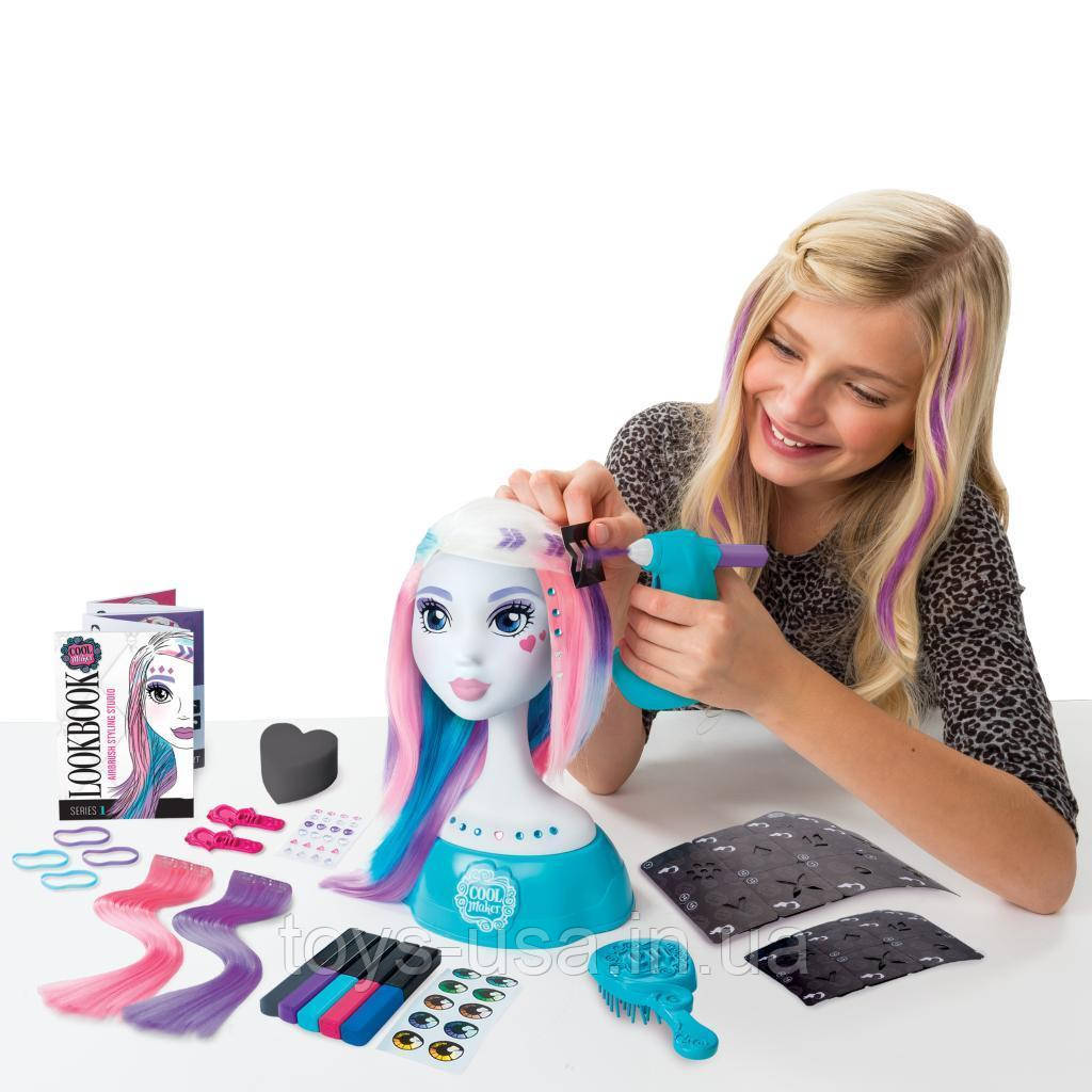 Манекен для зачісок і макіяжу Cool Maker Spin Master Airbrush Styling Studio