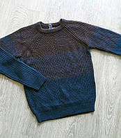 Стильный вязанный подростковый свитер для мальчика OVS, Италия 134-140 рост