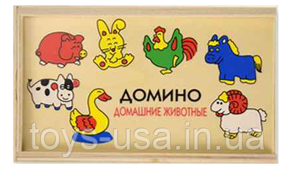 Дитяче дерев'яне доміно (Домашні тварини) арт. 39488