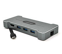 Хаб-переходник док-станция Type-C - 3xUSB 3.0/Type-C/HDMI/Ethernet VEGGIEG TC06