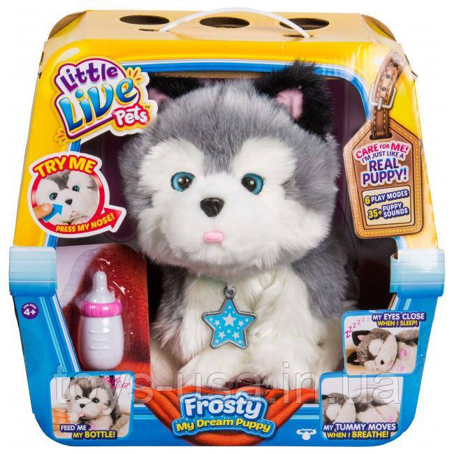Ласкаве цуценя Хаскі Фрості Frosty My Dream Puppy Little Live Pets, фото 1