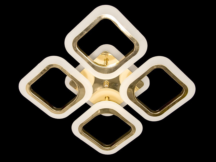 Світлодіодна люстра в дитячу з підсвічуванням, колір золото, 50W на 7м2