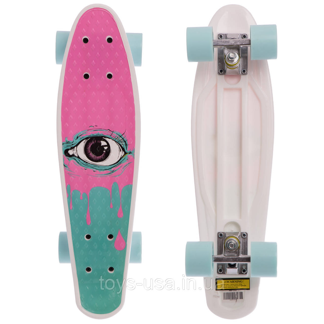 Скейт (піні борд) Penny board (колеса світяться) ГЛАЗ арт. 29707, фото 1