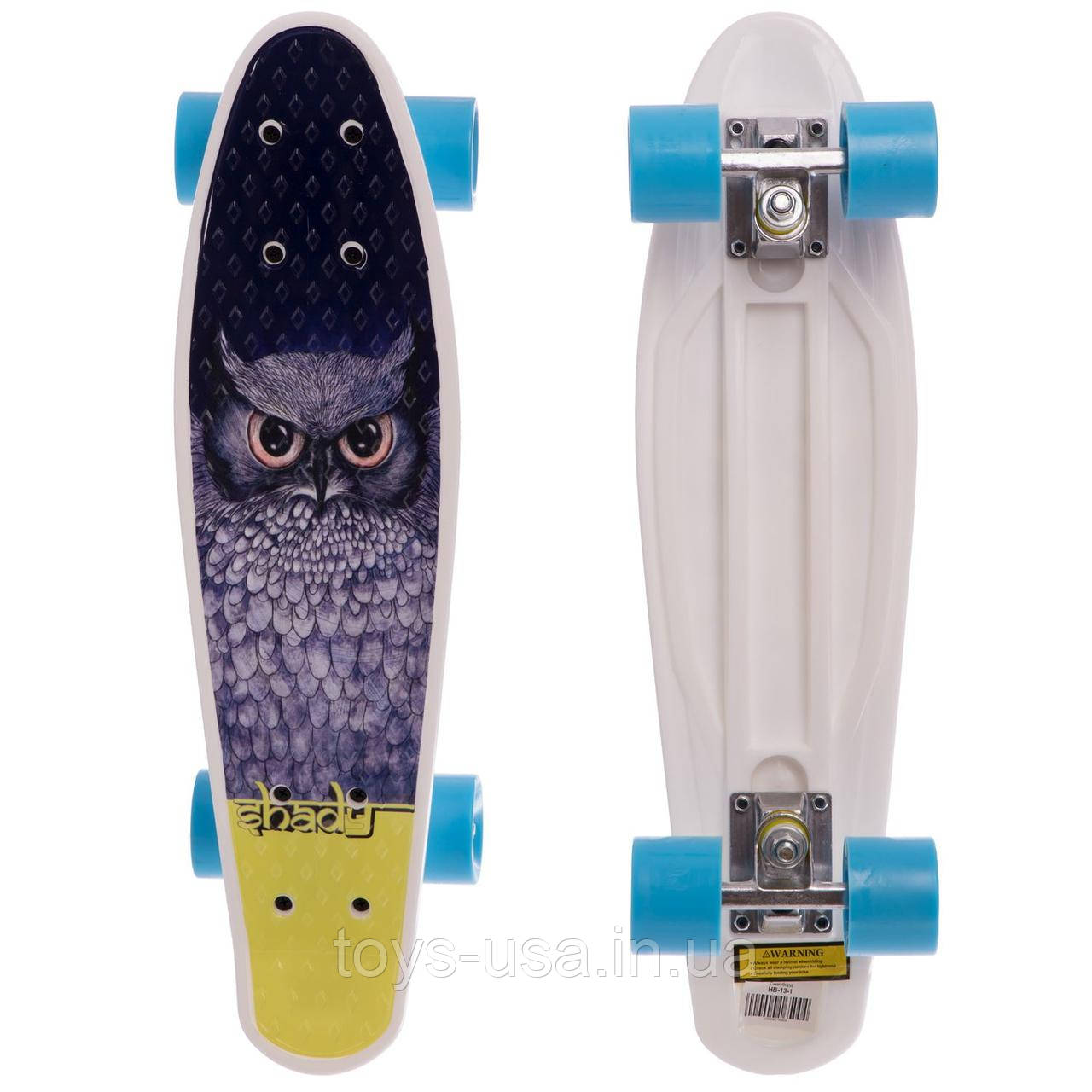 Скейт (пінні борд) Penny board (колеса світяться) СОВА арт. 29855, фото 1