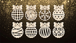 Набір Дерев’яних Новорічних Ялинкових Іграшок 8шт