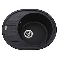 Гранітна кухонна мийка Globus Lux ARNO А0001 графит 6250