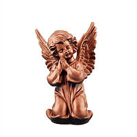 Скульптура на памятник Ангел в молитве малый медный (полистоун) AN0032-10 (P)