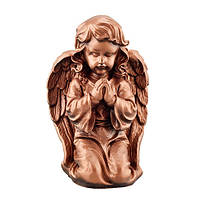 Скульптура на памятник Ангел в молитве бол. медный (полистоун) AN0704-10 (P)