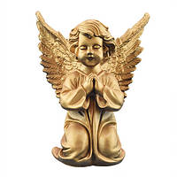 Скульптура на памятник Ангел в молитве позолоченная (полистоун) AN0024-9(P)