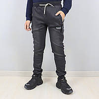 Теплі штани джоггеры для хлопчиків тм Goloxy розмір 146-158 см