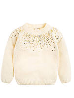 Дитячий теплий светр для дівчинки з паєтками Cool club