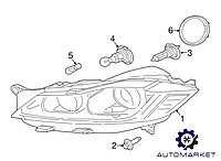 Оригинал Фара Галоген левая / правая Jaguar F-Pace 2016-