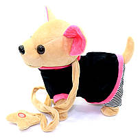 Інтерактивна м'яка іграшка «Музична собачка Чихуахуа на повідку» у светрику М 02081/3/4/5, фото 3