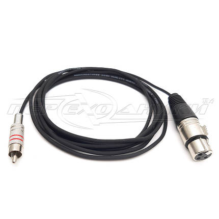 Кабель RCA (тюльпан) на XLR 3 Pin в екрані (мама), фото 1