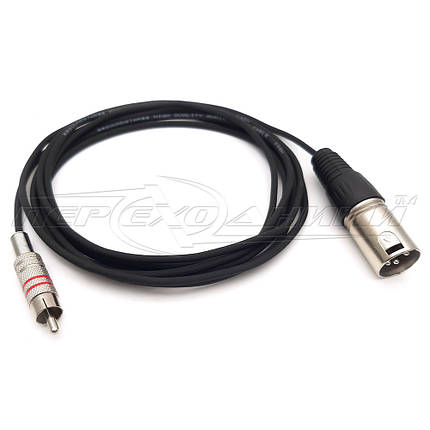 Кабель RCA (тюльпан) на XLR 3 Pin в екрані (тато), фото 3