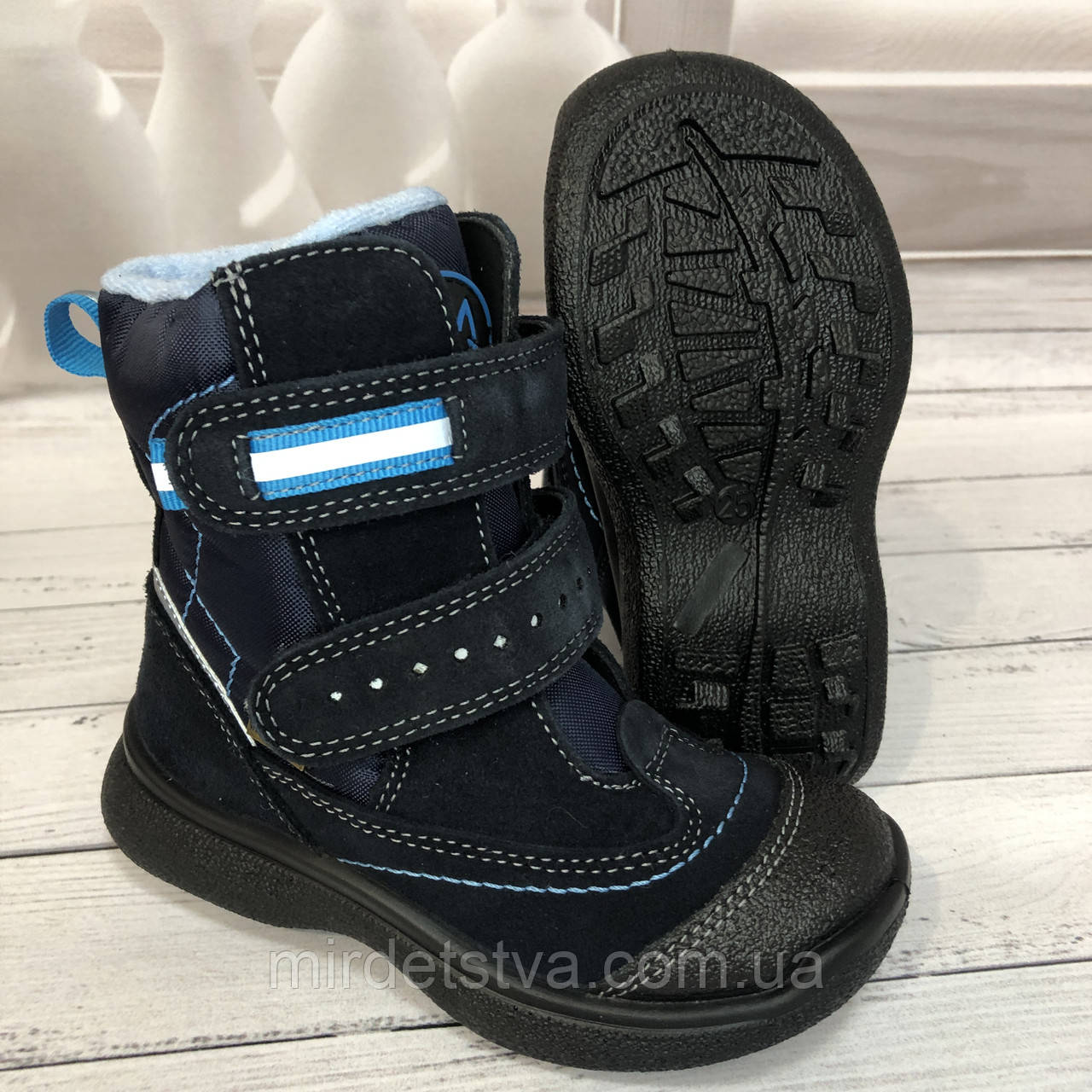 Дитячі зимові термочеревики Tigina для хлопчика чорні розмір 25, фото 1