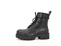 Демисезонные Женские Ботинки*Без Меха* Balenciaga Strike "Full Black Snake"-"Полностью Чёрные Змея" KL644/1 Демисезонные Женские Ботинки*Без Меха* Balenciaga Strike "Full Black Snake"-"Полностью Чёрные Змея"