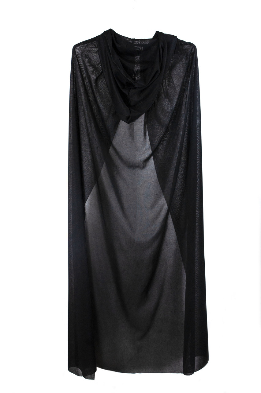 Плащ черный с капюшоном на Хэллоуин, 120 см - фото 3 - id-p1489037535