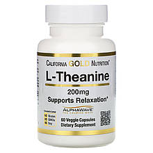 California Gold Nutrition L-Theanine 200 mg 60 Caps