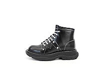 Демисезонные Женские Ботинки *Без Меха* Alexander McQueen Boots "Full Black"-"Полностью Чёрные" KL649/1 Демисезонные Женские Ботинки *Без Меха* Alexander McQueen Boots "Full Black"-"Полностью Чёрные"