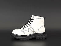 Демисезонные Женские Ботинки *Без Меха* Alexander McQueen Boots "White Black"-"Белые Чёрные" KL650/1 Демисезонные Женские Ботинки *Без Меха* Alexander McQueen Boots "White Black"-"Белые Чёрные"
