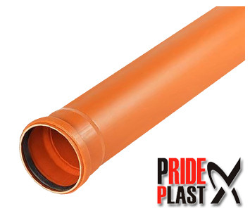 Каналізаційна труба Pride Plast SN4 110х3,2мм 2м (зовнішня)