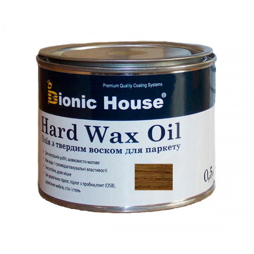 Олія для підлоги Bionic House Hard Wax Oil всі кольори 0.5л, фото 1
