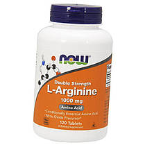 Амінокислота Аргінін NOW L-Arginine 1000 mg 120 таб, фото 3
