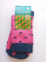 Дитячі шкарпетки махрові - Дюна р. 22-24 (шкарпетки дитячі зимові махрові, Duna) 12в 417-1609-малиновий