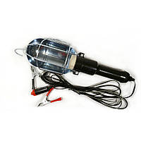 Лампа-переноска автомобільна з вимикачем, Е27, 5 м живлення акумулятор, прикурювач