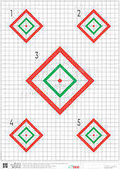 Мішень ІБІС 100+метрів. 5 ромбів. МОА/Mil