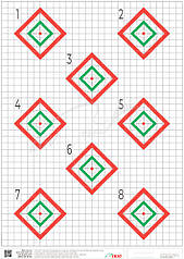 Мішень ІБІС 100 метрів. МОА 8 ромбів. МОА/Mil