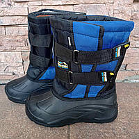 Чоботи піна чорно-сині зі знімним валянком