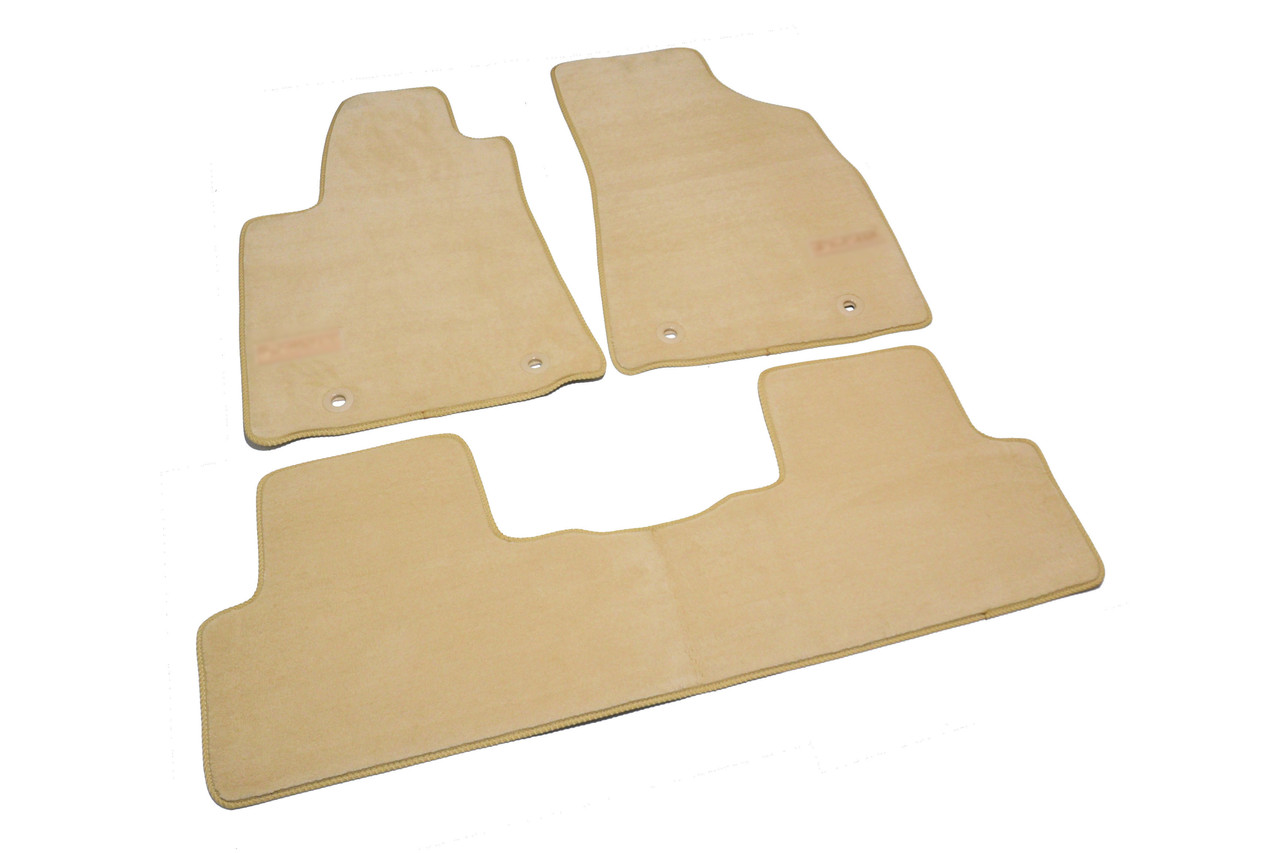 Ворсові килимки Лексус RX (2009-2015) Бежеві Premium 3 шт. AVTM BGLX1302
