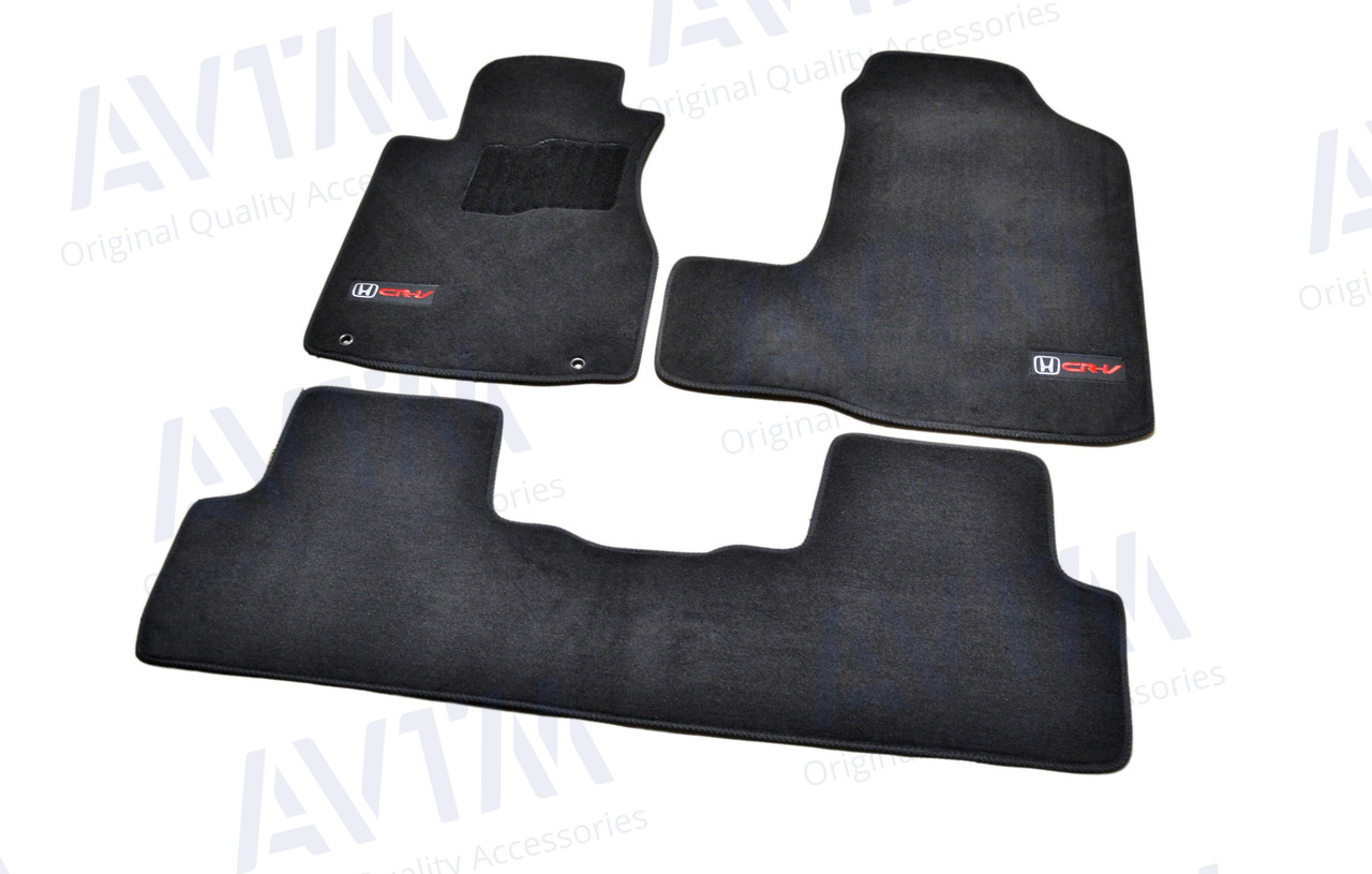 Ворсові килимки Honda CR-V (2006-2011)/Чорні Premium AVTM BLCLX1206