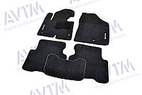 Ворсові килимки Hyundai Santa Fe (2012-) / Чорні Premium AVTM BLCLX1236