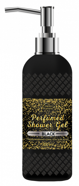 Парфумованний крем-гель для душа Energy of Vitamins Perfumed Black 300 мл