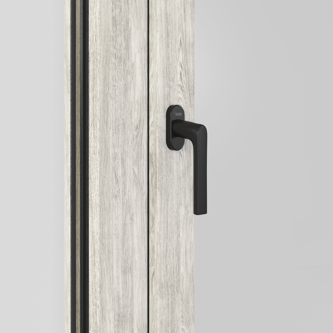 Віконна ручка Rehau Рехау Linea Design чорна матова