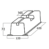 Пластикова підлогова основа для зовнішнього блока кондиціонера, Vecamco. Італія. 420 х 120 х 72 мм - 1 шт., фото 2