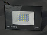 Прожектор світлодіодний вуличний 20W зовнішній LED ліхтар із вбудованим драйвером і світлодіодами IP65, фото 3