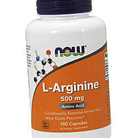 Амінокислота L-аргінін NOW Arginine 500 мг 100 капсул
