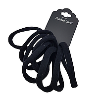 Гумки для волосся RUBBER BAND (8шт) чорні (R950), резинки для волосся чорні